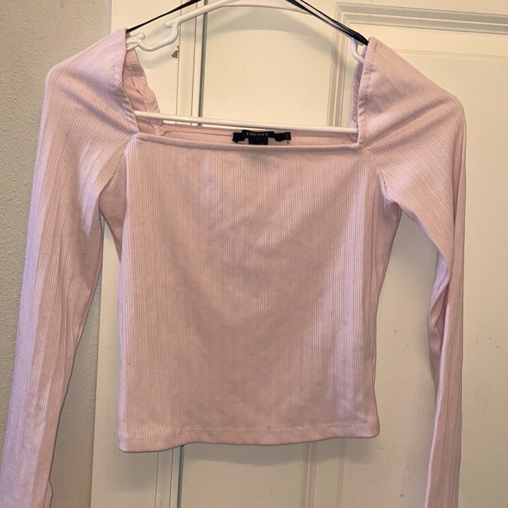 Pink Forever 21 Long Sleeve Shirt